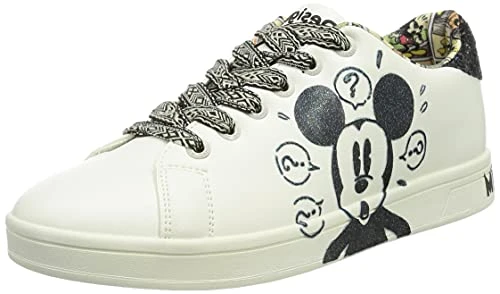 Women's Shoes_Cosmic_Mickey Glit Sneaker, White, 7.5 UK