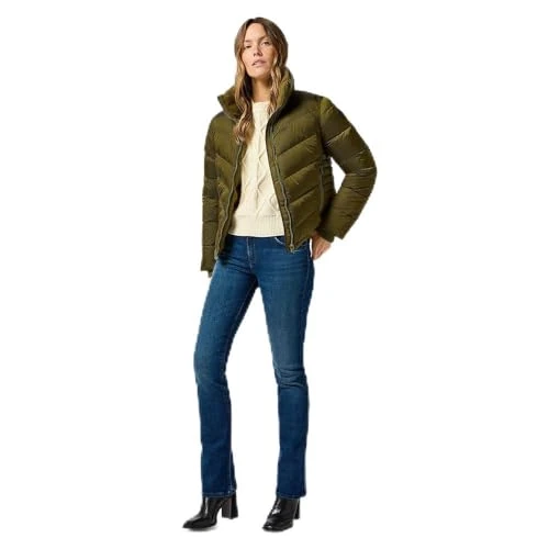 Women's Short Padded Jacket, Ivy Green, L