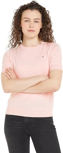 Women’s Short Sleeve Crew Neck Jumper, Pink (Delicate Pink), M