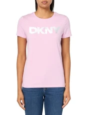 Women's Short Sleeve Exploded Logo Crew Neck Soft T-Shirt, Pink Lavender, M Women's Short Sleeve Exploded Logo Crew Neck Soft T-Shirt, Pink Lavender, M