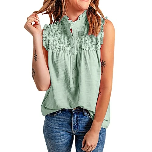 Women's Short Sleeve O-Neck Polka Blouses Shirts Hawaii Glasses, Mint Green, XXL