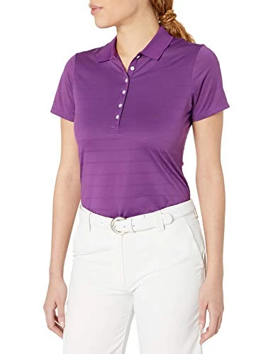 Women's Short Sleeve Opti-vent Open Mesh Polo Golf Shirt, Purple Magic, L UK