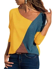 Women's Short Sleeve T-Shirt V Neck Casual Tops Baggy Batwing Shirt Ladies Pullover Tees Knit Pullover Sweater Blouse Z1 Yellow 16 Women's Short Sleeve T-Shirt V Neck Casual Tops Baggy Batwing Shirt Ladies Pullover Tees Knit Pullover Sweater Blouse Z1 Yellow 16