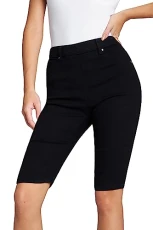 Womens Shorts Teenagers Summer Jegging Denim Ladies Shorts Knee Length Holiday Casual Stretchy High Waisted (Black, 12) Womens Shorts Teenagers Summer Jegging Denim Ladies Shorts Knee Length Holiday Casual Stretchy High Waisted (Black, 12)