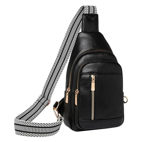 Women's Shoulder Bag Fashion Pattern Simple Solid Colour Large Capacity Multi Layered Practical Shoulder Bag Designer Bags Ladies Small (Black, One Size), black, One Size
