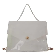 Women's Shoulder Bag Fashion Pattern Solid Transparent Buckle Simple Lightweight Shoulder Bag Bags for Men (White, One Size), White, One Size