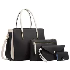 Women's Shoulder Handbag, Spacious Bag with Pockets, Women's Shoulder Purse, Fashion Tote Bag, Satchel with Top Wide Shoulder Strap for Bags (Black, One Size), black, One Size