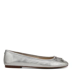 Womens Silver Felicia Luxe Ballet Pumps