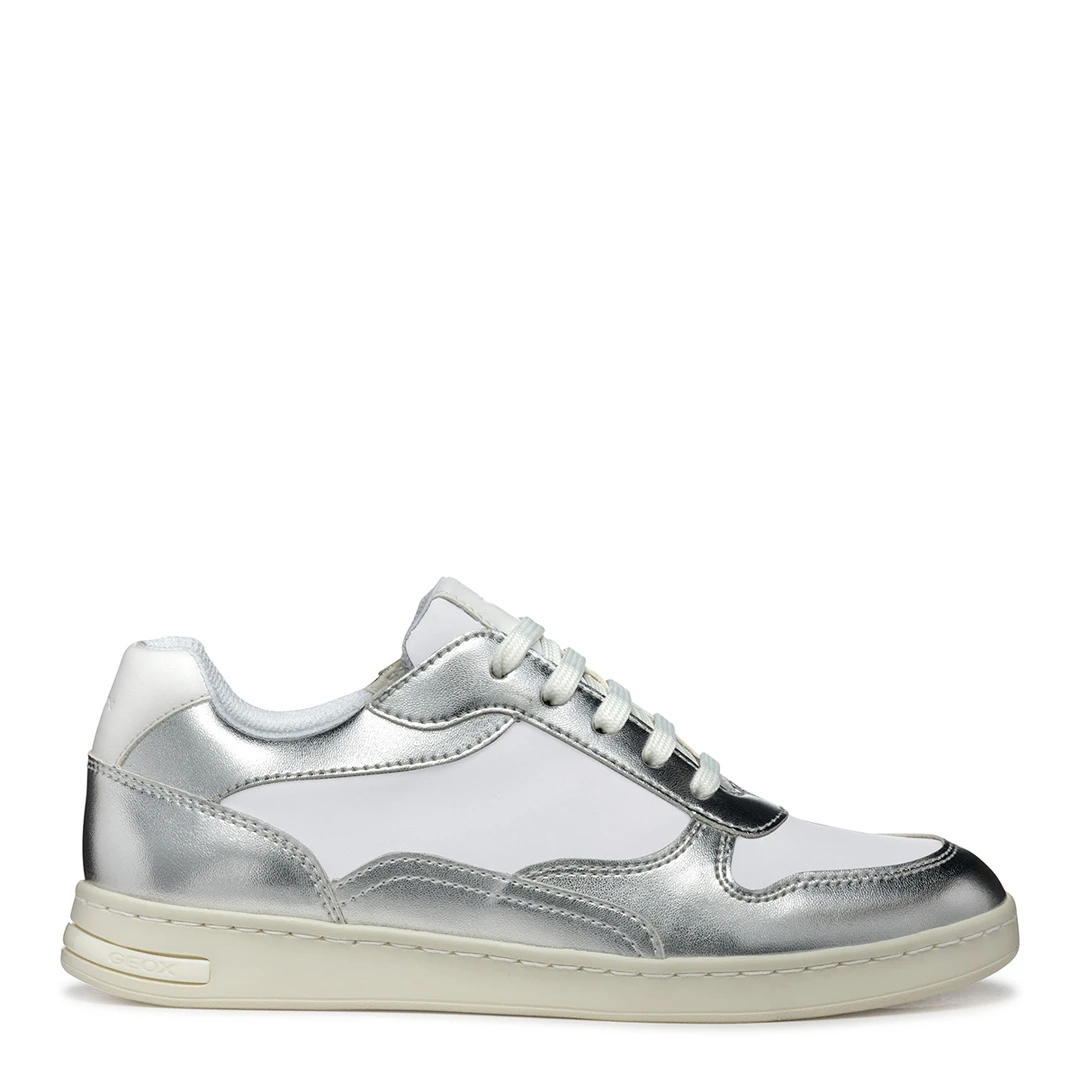 Womens Silver Leather Jaysen Trainer