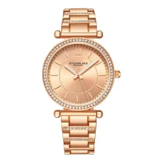 Womens Silver/Rose Aria Quartz Crystal Watch 36mm