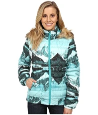 Women's Silversun Featherless Puffer Hoodie, Small, Landscape Print Women's Silversun Featherless Puffer Hoodie, Small, Landscape Print