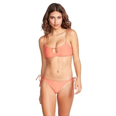 Women's Simply Seamless Skimpy Tie Side Swimsuit Bikini Bottom, Terra Cotta, XL Women's Simply Seamless Skimpy Tie Side Swimsuit Bikini Bottom, Terra Cotta, XL
