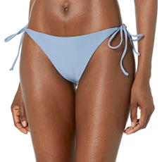 Women's Simply Seamless Skimpy Tie Side Swimsuit Bikini Bottom, Washed Blue, XXL Women's Simply Seamless Skimpy Tie Side Swimsuit Bikini Bottom, Washed Blue, XXL
