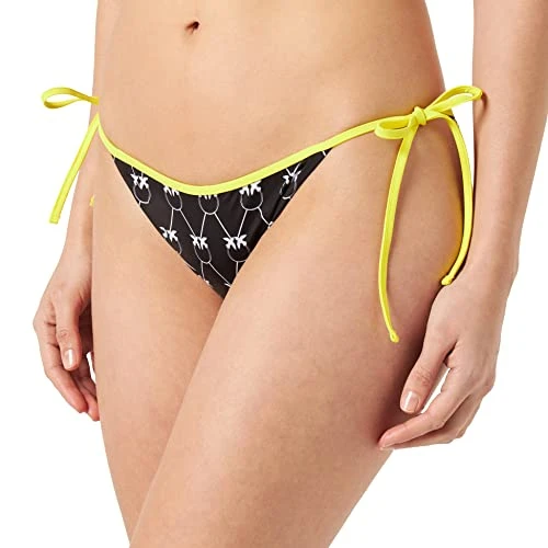 Women's Singer Bikini Briefs Tecno Jer Bottoms, Czz_Black/White/Yellow, XS