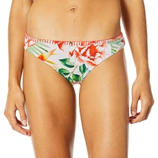 Women's Skimpy Hipster Bikini Swimsuit Bottom, Pink//Sunny San Diego, Large