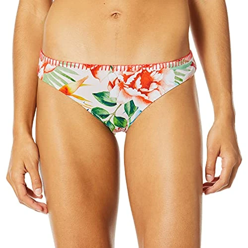 Women's Skimpy Hipster Bikini Swimsuit Bottom, Pink//Sunny San Diego, Large