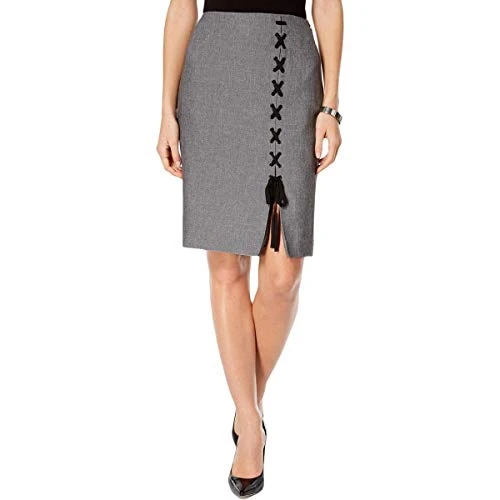 Women's Skirt with Detailing디테일이 있는 멜란지 미디 스커트混色中长裙带细节 中長裙falda Con Detallessaia Midi Melange Com Detalhesmelangefarbener Midirock Mit Details, Grey Stone, 20
