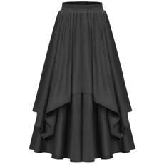 Women's Skirts Plus Size 8-18 Elastic High Waist Maxi Skirts Ruffles A Line Long Skirts Solid Retro Renaissance Skirt Comfy Layered Skirt Elegant Swing Skirt for Patry Going Out Women's Skirts Plus Size 8-18 Elastic High Waist Maxi Skirts Ruffles A Line Long Skirts Solid Retro Renaissance Skirt Comfy Layered Skirt Elegant Swing Skirt for Patry Going Out