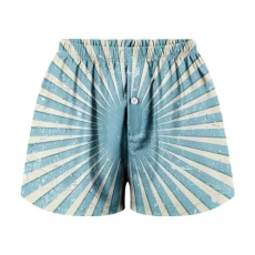 Women's Sleep Shorts Short Shorts Women's Cycling Shorts Personality Soft Elastic Low Waist Casual Vintage Digital Print Button Front Pyjama Bottoms Boxer Shorts Sleepwear, lightblue, S