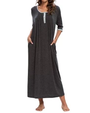 Women's Sleepdress Nightshirt Pajama Sleep Shirt Pj Sleepshirt Nightdress for Women (Dark Grey M) Women's Sleepdress Nightshirt Pajama Sleep Shirt Pj Sleepshirt Nightdress for Women (Dark Grey M)