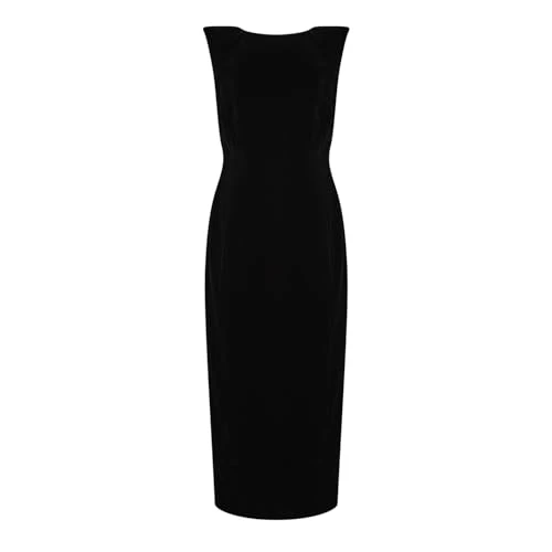 Womens Sleeveless Pencil Skirt Bottom Black XS