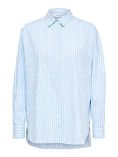 Women's Slfemma-sanni LS Striped Shirt Noos Blouse, Cashmere Blue, 6