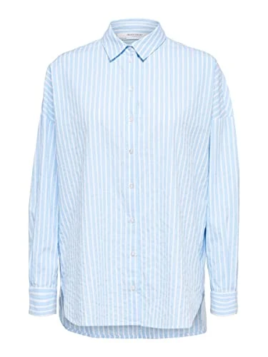 Women's Slfemma-sanni LS Striped Shirt Noos Blouse, Cashmere Blue, 6