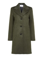 Women's SLFNEW SASJA Wool Coat B NOOS, Ivy Green, 38