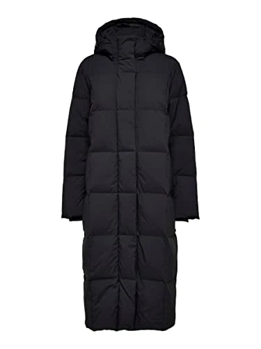 Women's SLFNITA REDOWN Coat B NOOS Coat, Black, 42, black