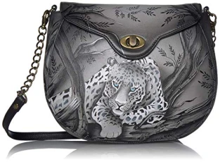 Women's Sling Flap Shoulder Bag, African Leopard, One Size