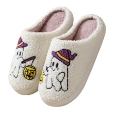 Women's Slippers Comfort Memory Foam Sliders Plush Slip on House Shoes Ladies Fluffy Warm Winter Breathable Slipper Anti-Slip Wide Fit Slippers Indoor & Outdoor