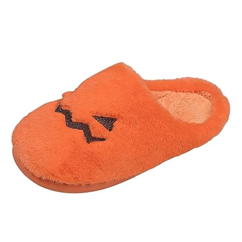 Womens Slippers Warm Comfy Winter Slip-on Knitted Bedroom Slippers Breathable House Slippers Comfort