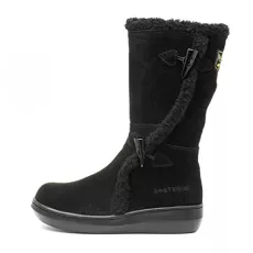 Women's Slope Long Boots, Black Suede, 5 UK