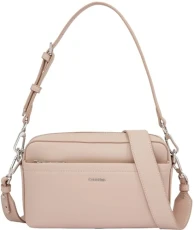 Women's Small Crossbody Camera Bag with Zip, Grey (Shadow Gray), One Size