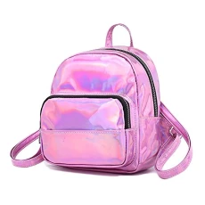 Women's Small Shoulder Bag Casual Day Pack Waterproof Glossy Bags Leisure Travel School Bag Backpack Pink Women's Small Shoulder Bag Casual Day Pack Waterproof Glossy Bags Leisure Travel School Bag Backpack Pink
