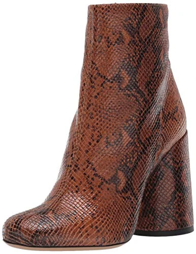 Women's Snake Printed Ankle Boots Size: 9 UK