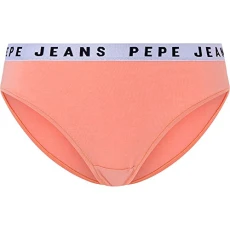 Women's Solid Bikini Style Underwear, Orange (Peach), S