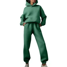 Women's Solid Solor Casual Fashion Long Trousers with Thick Long Sleeve Hoodie Suit Women's Sportswear Trousers Skirt Trousers Women's Trousers Women's Summer 3/4 Trousers Women's Summer, b, S