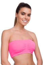 Women's Sports Bra Bandeau Strapless Stretchy Push-Up Top for Ladies Casual Stretchy with Removable Pads Casual Daily Wear Yoga Fitness Gym Pink
