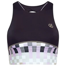 Womens Sports Bra Black/Checkerboard L Womens Sports Bra Black/Checkerboard L