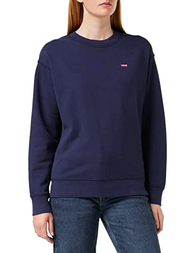 Women's Standard Crew Sweatshirt, Peacoat, M