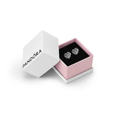 Women's Sterling Silver Family Tree Heart Stud Earrings, With Gift Box