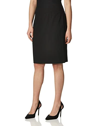 Women's Straight Fit Suit Skirt (Regular and Plus Sizes), Black, 14