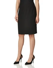 Women's Straight Fit Suit Skirt (Regular and Plus Sizes), Black, 14 Women's Straight Fit Suit Skirt (Regular and Plus Sizes), Black, 14