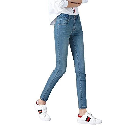 Women's Stretch Comfort High Waist Butt Lift e Skinny Jeans Denim Pants (UK 8, Light Blue)