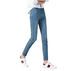 Women's Stretch Comfort High Waist Butt Lift e Skinny Jeans Denim Pants (UK 8, Light Blue)