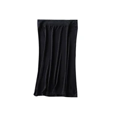 Women's Stretchy Pencil Skirt High Waist Knee Length Ponte Night Bodycon Midi Skirt (Black(Lengthen),XL)