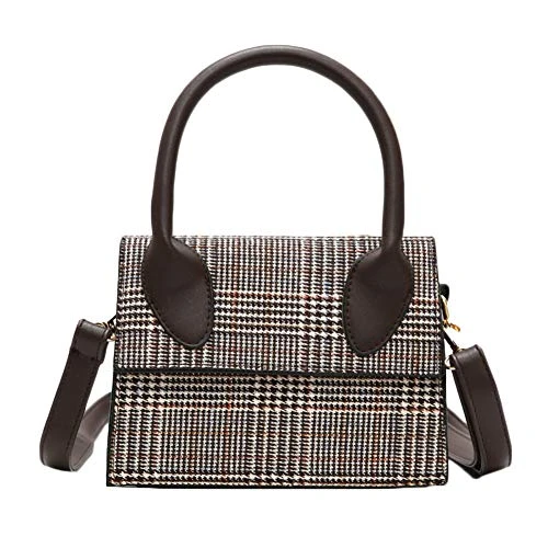Women's Stripe Cross Body Bag/Mini Shoulder Bag with Long Adjustable Strap Grey