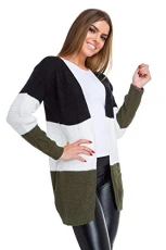 Womens Striped Open Front Cardigans Long Sleeves Ladies Casual Sweater One Size WA68