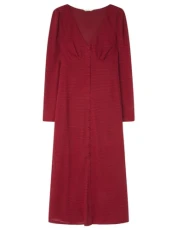Women's Structured midi Dress, Maroon, XS